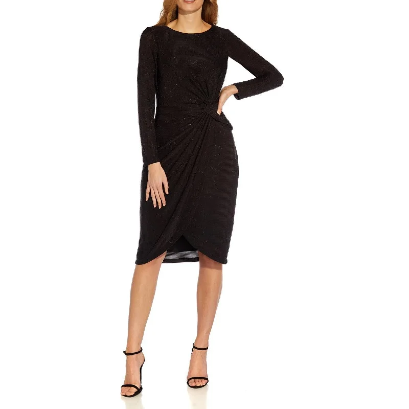 Adrianna Papell Womens Faux Wrap Nylon Cocktail and Party Dress