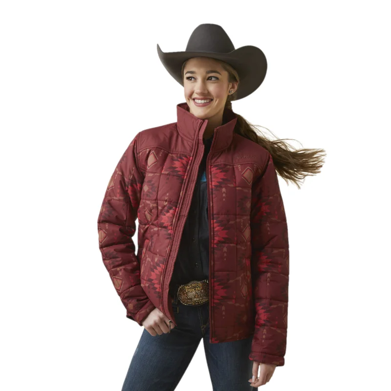 Ariat Ladies R.E.A.L. Crius Insulated Burnt Rose Print Jacket 10046681