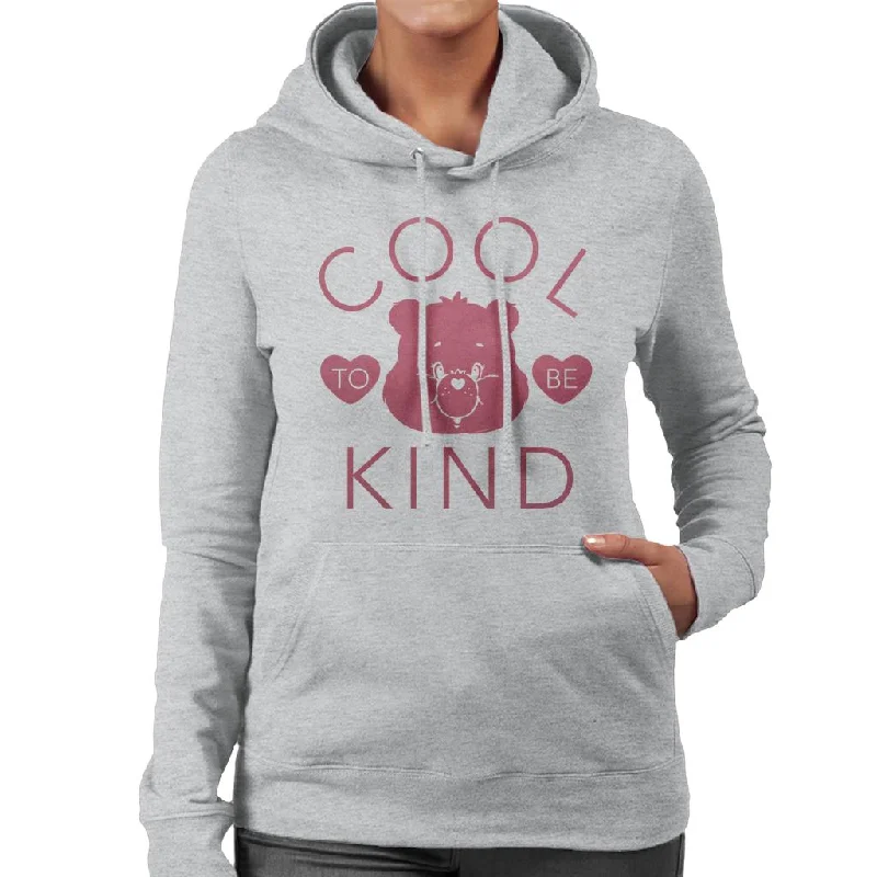 Care Bears Tenderheart Bear Cool To Be Kind Pink Flock Women's Hooded Sweatshirt