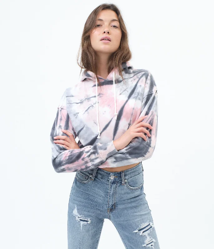 Aeropostale Shrunken Tie-Dye Pullover Hoodie